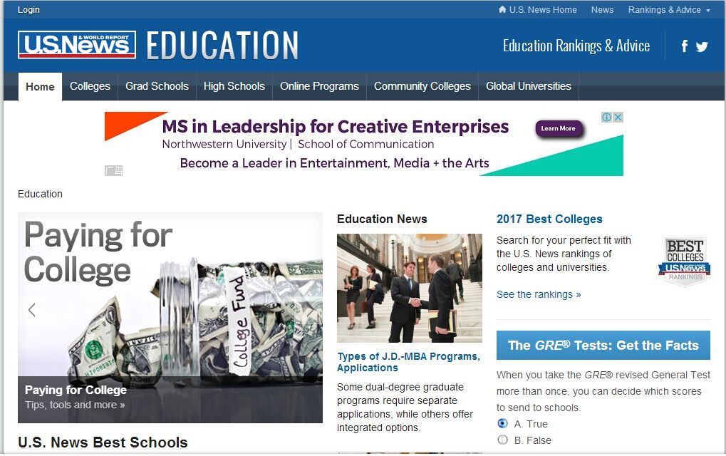 【美国留学申请】必备的权威网站