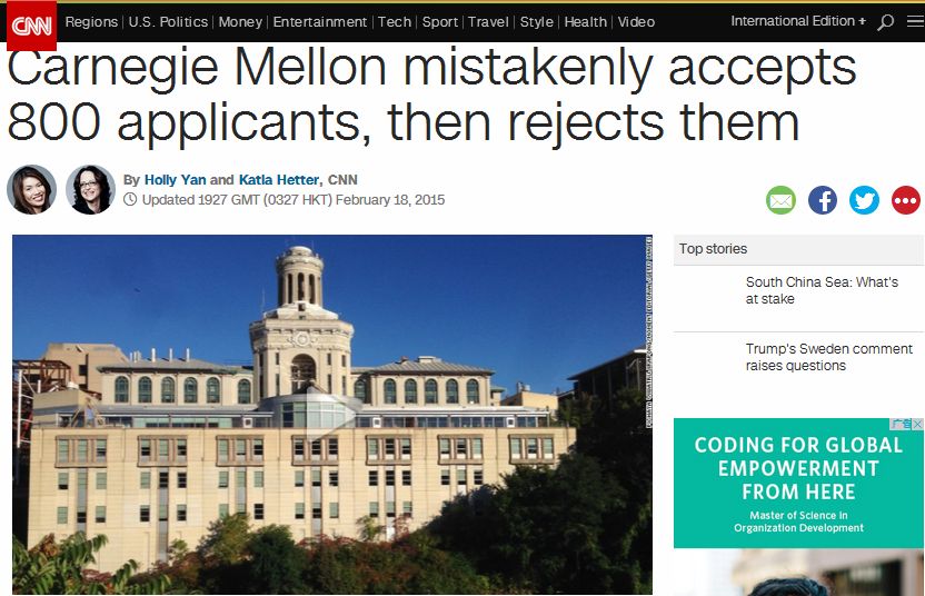 大学录取信也能发错?!有没有搞错?!!!