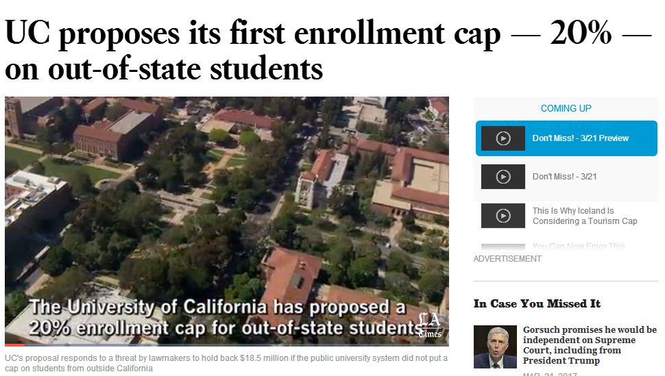 美国留学预测 | 明年加州大学的录取更难