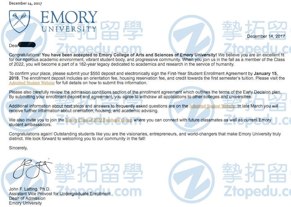 美国藤校2018本科早申请录取统计& 挚拓录取榜