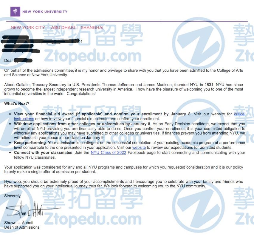 美国藤校2018本科早申请录取统计& 挚拓录取榜