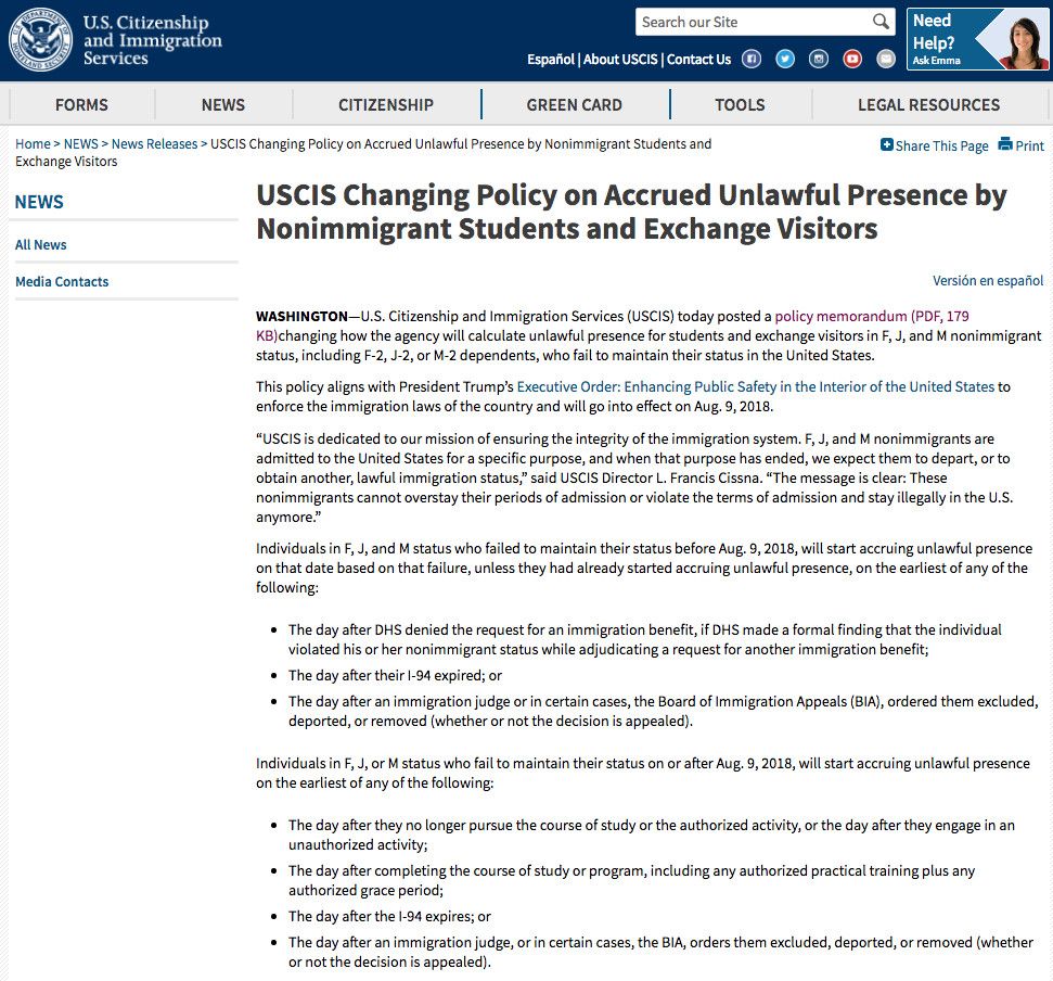 注意 | 留学生签证opt过期不回国,今后将被禁止入境