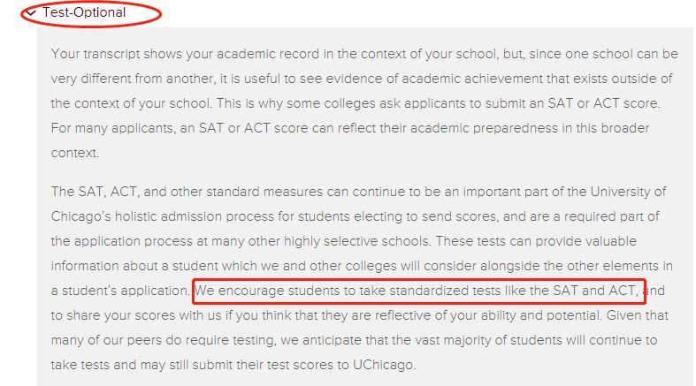 芝加哥大学取消SAT/ACT要求？国际生别高兴太早