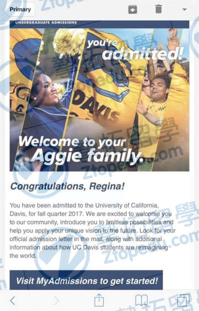 深圳南头中学唐同学加州