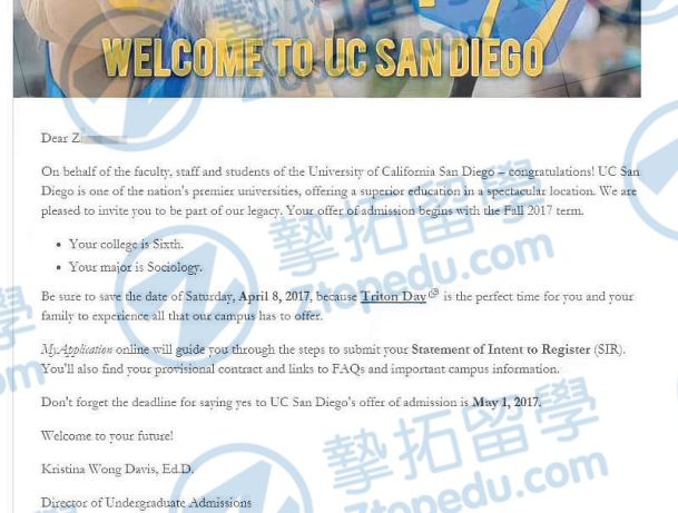 黄冈中学张同学加州大学